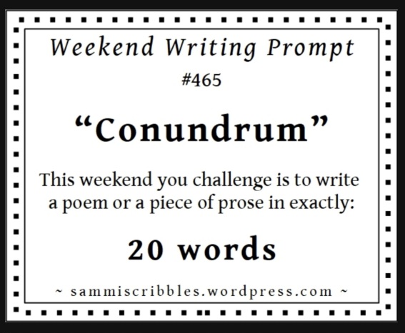 Weekend Writing Prompt #465 – “Conundrum”&nbsp;✨